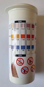 Preview: mediPool Teststäbchen Chlor/pH/Algenschutz 50 Stück Teststreifen